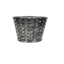 Load image into Gallery viewer, Silver Plate Woven Basket