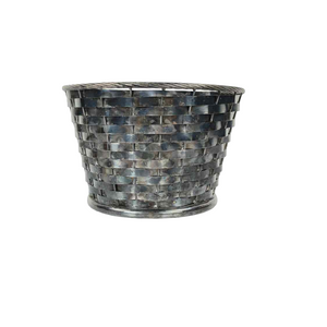 Silver Plate Woven Basket