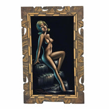 Load image into Gallery viewer, Black Velvet Nude Painting
