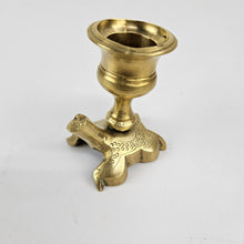 Load image into Gallery viewer, Brass Frog Candleholder