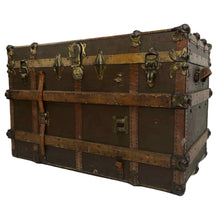 Load image into Gallery viewer, Antique Steamer Trunk