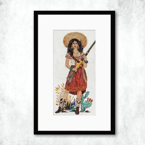 Pistolera Signed Print