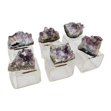 Load image into Gallery viewer, Amethyst &amp; Lucite Napkin Rings