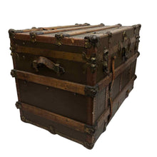 Load image into Gallery viewer, Antique Steamer Trunk