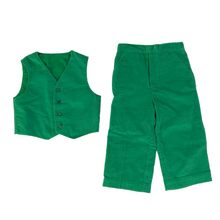 Load image into Gallery viewer, Green Corduroy Toddler Set