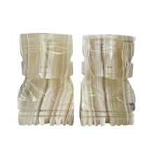 Load image into Gallery viewer, Aztec Figures Onyx Bookends