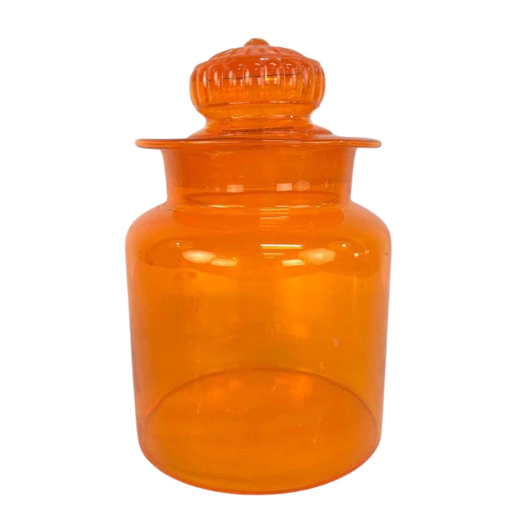 Mod Orange Glass Canister