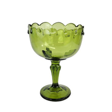 Load image into Gallery viewer, Green Glass Compote Dish