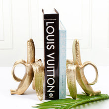 Load image into Gallery viewer, Gold Banana Bookends