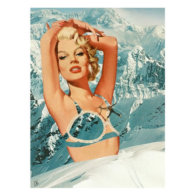 Waist Deep Snow Woman Print