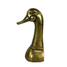Load image into Gallery viewer, Brass Duck Head Bookend