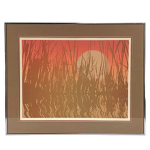 Load image into Gallery viewer, Sunset Cattails Screen Print