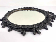 Load image into Gallery viewer, Ornate Black Round Mirror