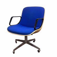 Load image into Gallery viewer, Modern Blue Rolling Desk Chair