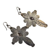 Load image into Gallery viewer, Stamped Sterling Cross Earrings