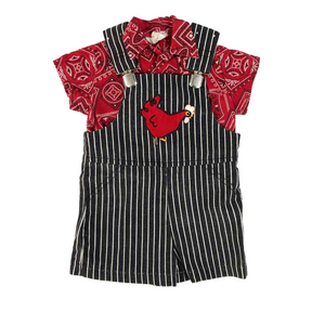 Chicken Farm Overalls Set