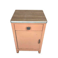 Load image into Gallery viewer, Pink Metal Nightstand