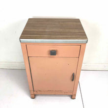Load image into Gallery viewer, Pink Metal Nightstand