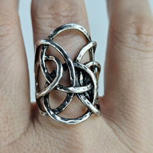 Load image into Gallery viewer, Hammered Circles Sterling Ring