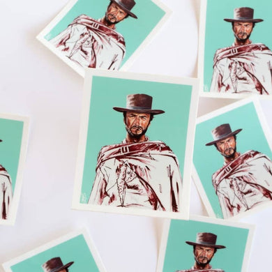 Clint Eastwood Cowboy Sticker