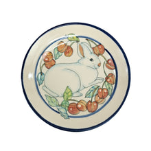 Load image into Gallery viewer, Rabbit &amp; Cherries Pottery Plate