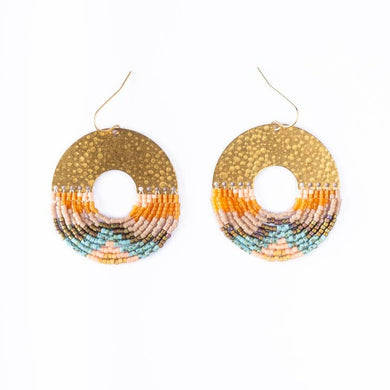 Organic Circular Fringe Earrings