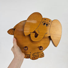 Load image into Gallery viewer, Wooden 1970s Elephant Wall Hook