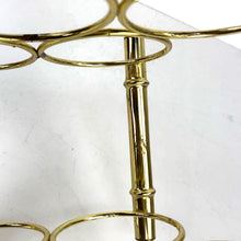 Load image into Gallery viewer, Gold Faux Bamboo Wine Rack