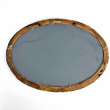 Load image into Gallery viewer, Antique Oval Tiger Wood Mirror