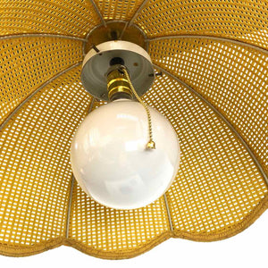 Yellow Woven Pendant Light