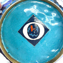 Load image into Gallery viewer, Blue Floral Cloisonne Jar