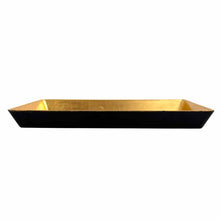 Load image into Gallery viewer, Black &amp; Gold Lacquer Tray