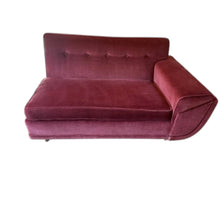 Load image into Gallery viewer, Modern Maroon Velvet Sofa