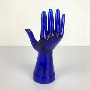 Cobalt Blue Glass Hand