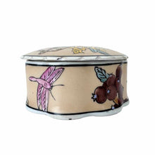 Load image into Gallery viewer, Round Floral Trinket Box