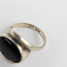 Load image into Gallery viewer, Onyx Swirl Sterling Ring
