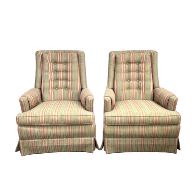 Striped High Back Chairs