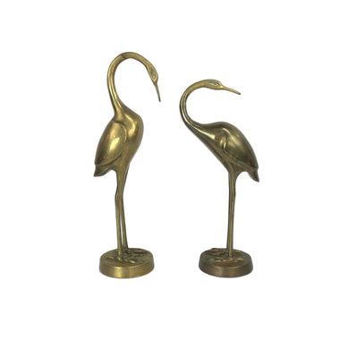 Large Brass Cranes