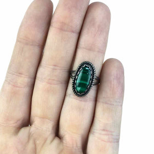 Malachite & Sterling Ring