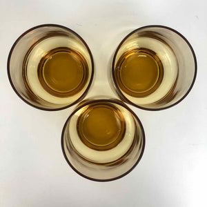 Modern Amber Lowball Glasses