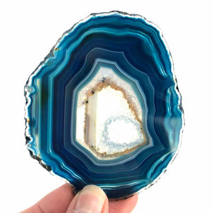 Blue Agate Geode Slices