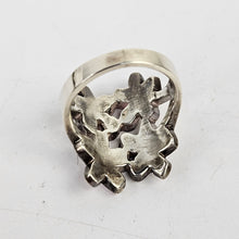 Load image into Gallery viewer, Pink Flowers Sterling Ring