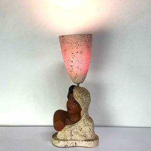 Chalkware Woman Lamp