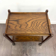 Load image into Gallery viewer, Folding Oak Bar Cart