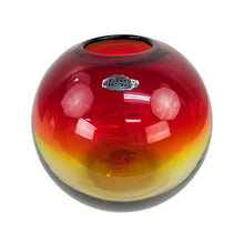 Load image into Gallery viewer, Amberina Globe Vase