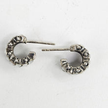 Load image into Gallery viewer, Moonstone Sterling Hoop Earrings