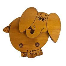 Load image into Gallery viewer, Wooden 1970s Elephant Wall Hook
