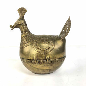 Indian Dhokra Peacock Box