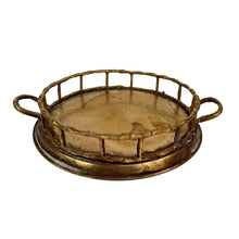 Load image into Gallery viewer, Small Bamboo Brass Tray