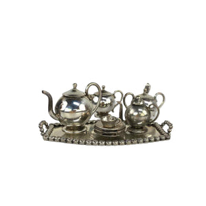 Sterling Silver Dollhouse Tea Set